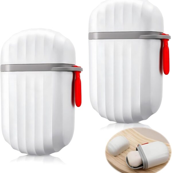 Portable Soap Dish Box Case Holder For Travel (PACK OF 2) - Image 2