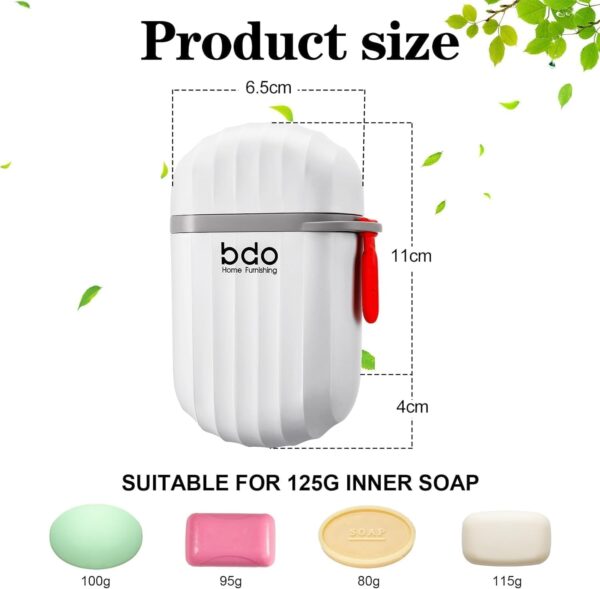 Portable Soap Dish Box Case Holder For Travel (PACK OF 2) - Image 4