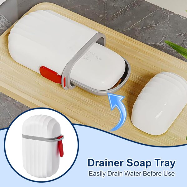 Portable Soap Dish Box Case Holder For Travel (PACK OF 2) - Image 5