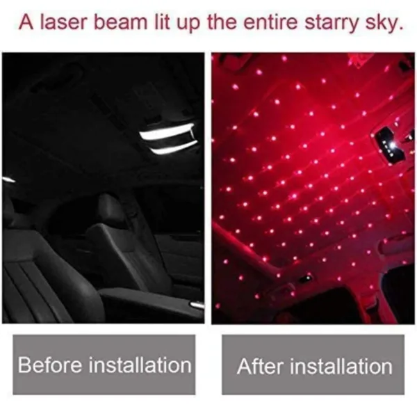 Romantic USB Atmosphere Night Light Roof Starry Projector - Image 7