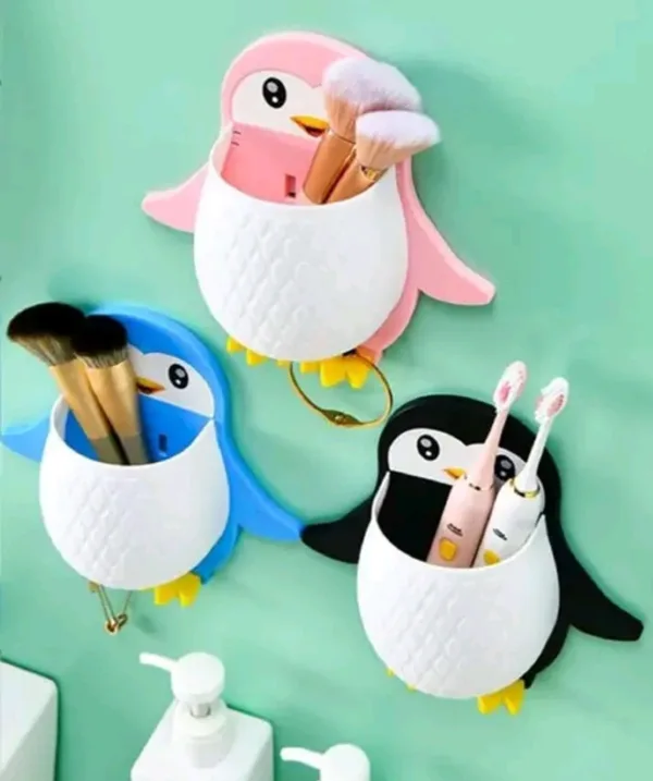 Wall Mount Penguin Toothbrush Holder Multipurpose Cup (PACK OF 3) - Image 3