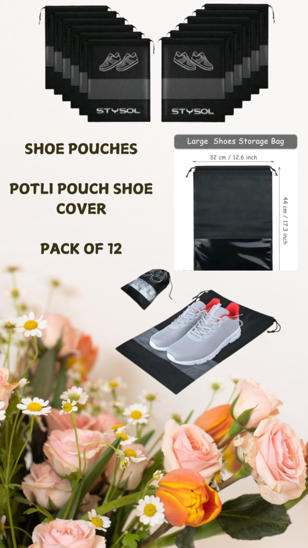 Potli Pouch Shoe Cover (Pack Of 12)