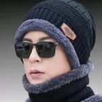 Winter Beanie Cap With Muffler With Touch Screen Gloves For Men & Women